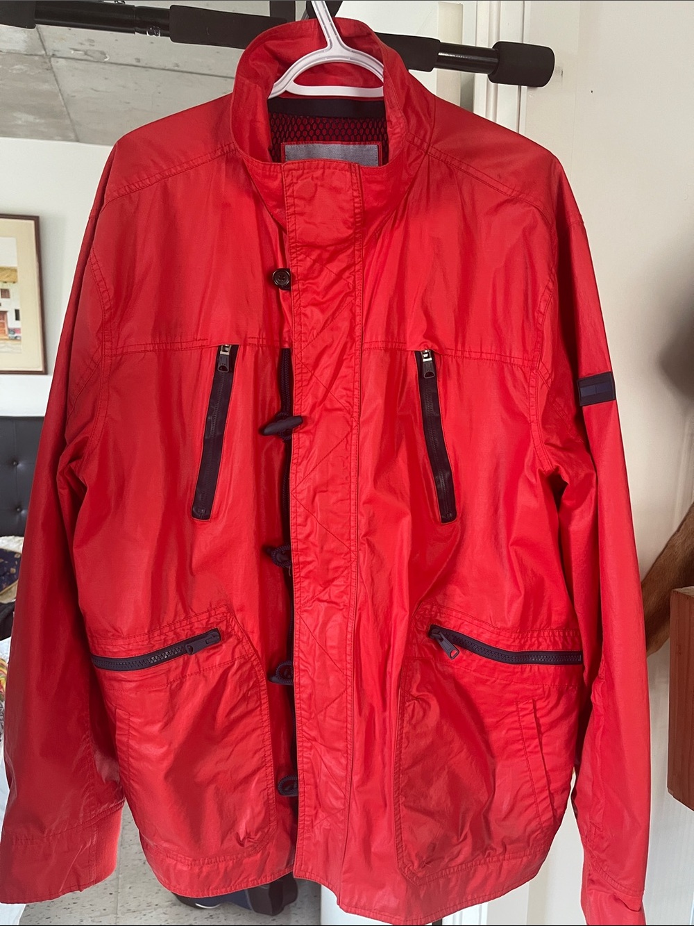 Tommy Hilfiger Men’s Bright Red Lightweight Zip Jacket